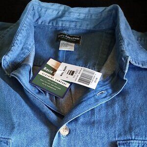 Basic instinct ladies blue jeans style top xl new with tags